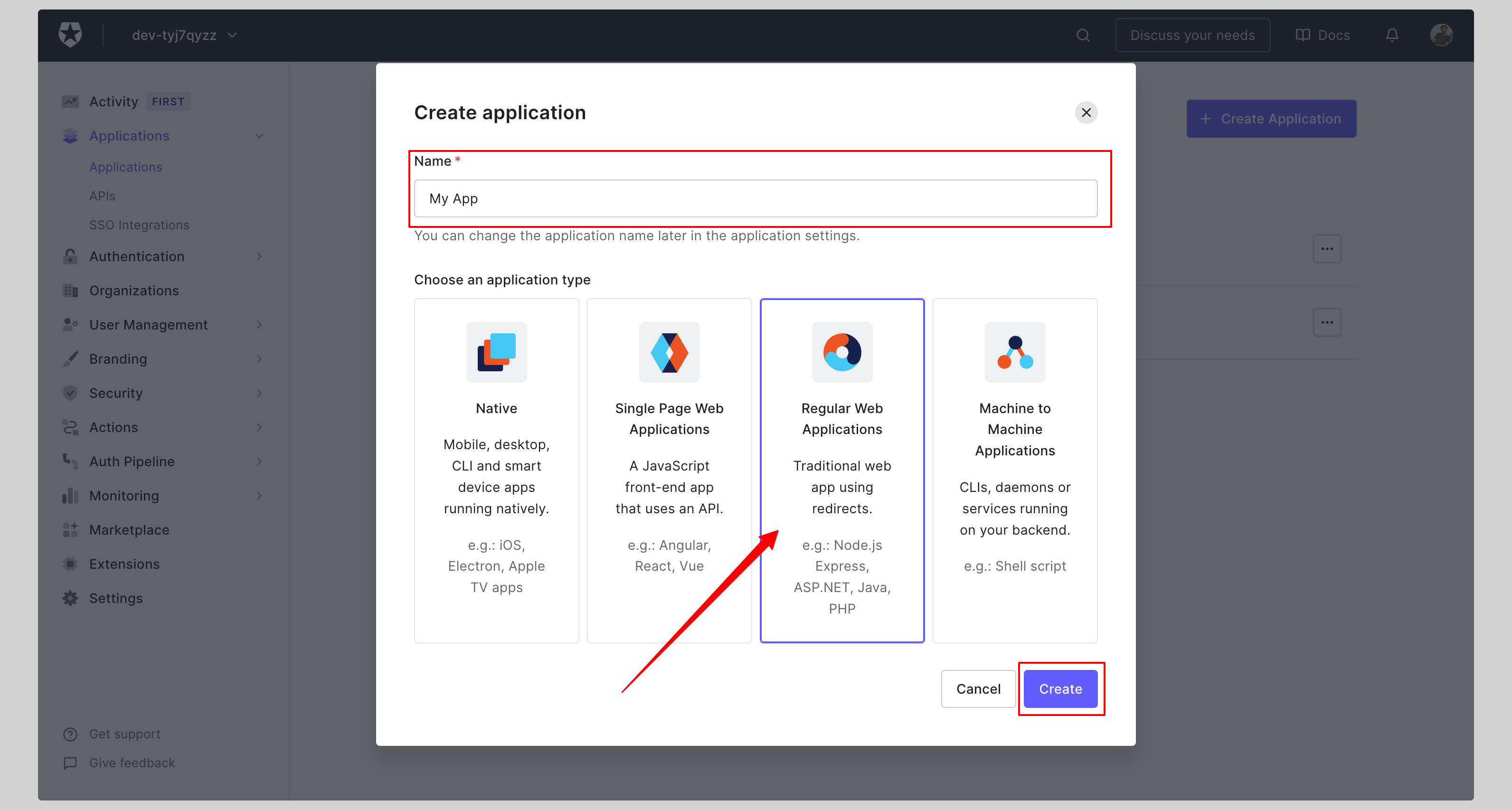 Auth0 SAML Step 1.1